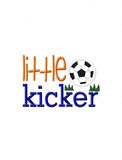 Little Kicker soccer saying appliqué machine embroidery design