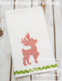 Christmas Reindeer silhouette motif filled machine embroidery design