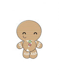 Gingerbread boy sketch machine embroidery design