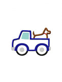 Truck with dog appliqué machine embroidery design