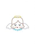 Angel vintage stitch appliqué machine embroidery design