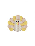 Thanksgiving Turkey motif filled machine embroidery design