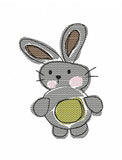 Bunny sketch machine embroidery design