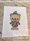 Winter Bear sketch machine embroidery design