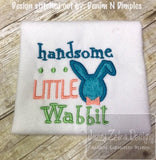 Handsome Little Wabbit saying Easter appliqué machine embroidery design
