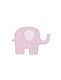 Elephant silhouette motif filled machine embroidery design
