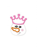 Princess Snowman applique machine embroidery design