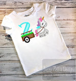 2nd birthday unicorn appliqué machine embroidery design