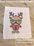 Winter Deer Sketch Machine Embroidery Design