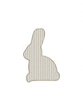 Bunny silhouette motif filled machine embroidery design