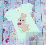 Bunny with Easter Egg appliqué embroidery design