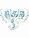 Elephant vintage stitch machine embroidery design