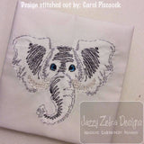 Elephant vintage stitch machine embroidery design