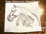 Horse vintage stitch machine embroidery design