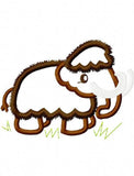 Woolly Mammoth appliqué machine embroidery design