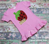 Berry Cute saying strawberry shabby chic applique machine embroidery design