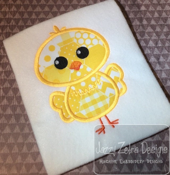 Baby Chick applique embroidery Design