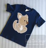 Baby Kangaroo appliqué machine embroidery design
