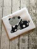 Panda appliqué machine embroidery design