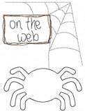 On the web saying spider shabby chic bean stitch appliqué machine embroidery design