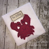 I'm crabby saying crab shabby chic bean stitch applique machine embroidery design