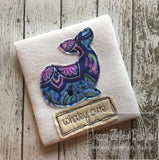 Whaley Cute saying Whale shabby chic bean stitch appliqué machine embroidery design