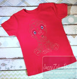 Baby monkey vintage stitch machine embroidery design