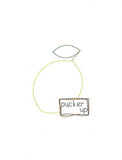 Pucker up saying lemon shabby chic bean stitch appliqué machine embroidery design