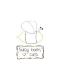 Busy Beein' Cute saying Bee Shabby Chic bean stitch appliqué machine embroidery design