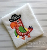 Pirate Parrot appliqué machine embroidery design