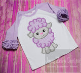 Sheep applique machine embroidery design