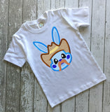 Cowboy Bunny Boy appliqué machine embroidery design