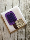 Anything's popsicle saying popsicle shabby chic bean stitch appliqué machine embroidery design