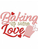 Baking up some love saying machine embroidery design