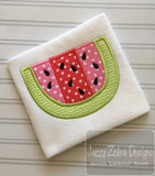 Watermelon slice applique machine embroidery design