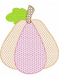 Pumpkin motif filled machine embroidery design