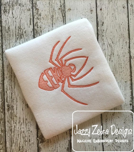 Eek spider motif filled machine embroidery design