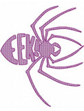 Eek spider motif filled machine embroidery design