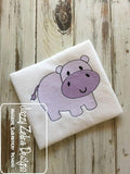 Hippo sketch machine embroidery design