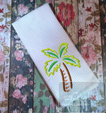 Palm Tree satin stitch machine embroidery design