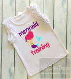 Mermaid in Training machine embroidery design