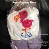 Flamingo applique machine embroidery design