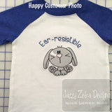 Easter Bunny sketch machine embroidery design