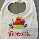 Fishing Boat Appliqué machine embroidery design
