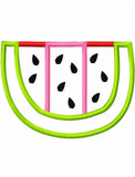 Watermelon slice applique machine embroidery design