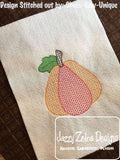 Pumpkin motif filled machine embroidery design