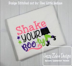 Shake your booty, Halloween saying machine embroidery design