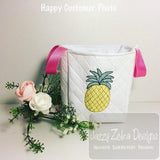 Pineapple sketch machine embroidery design