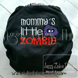 Mommy's Little Zombie Saying machine embroidery design
