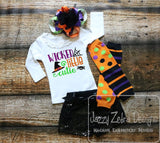 Wicked little cutie saying Halloween machine embroidery design